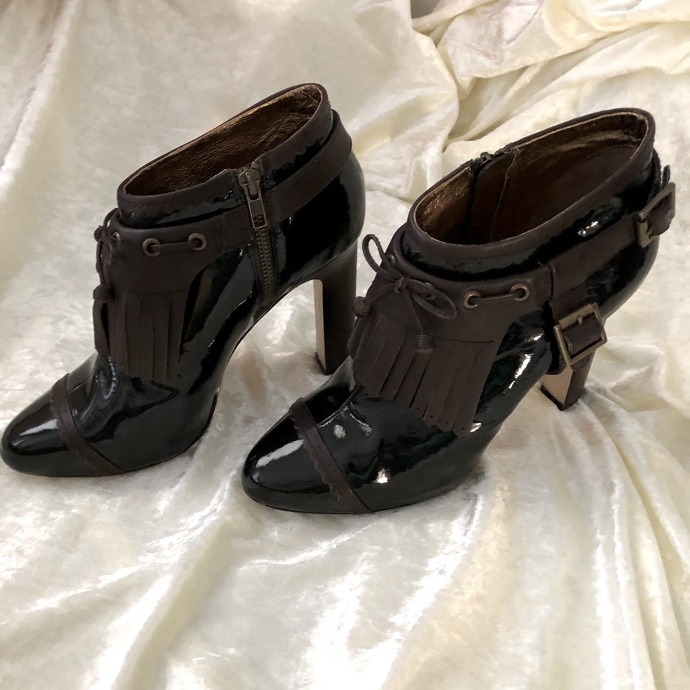 Christin Michael’s patent leather booties